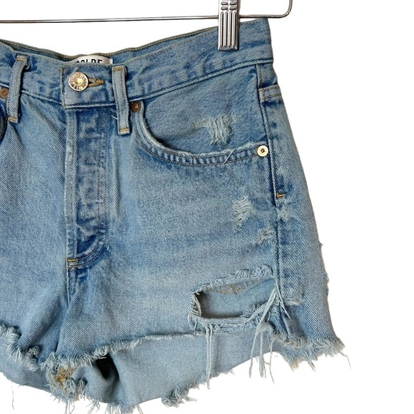 Agolde Parker Vintage Cut Off Distressed Jean Shorts - Picture 3 of 12